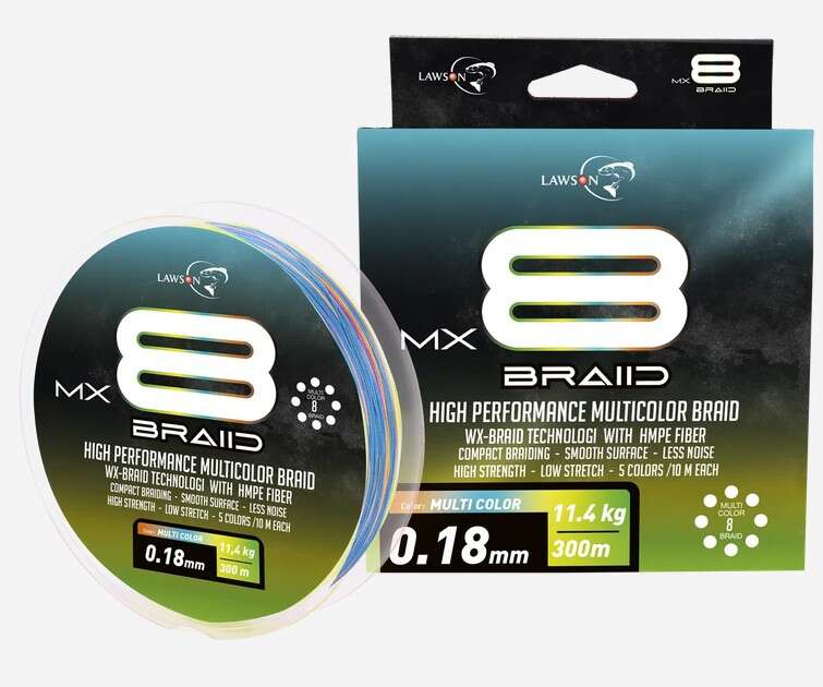 Lawson MX8 Multicolor Braid 300m